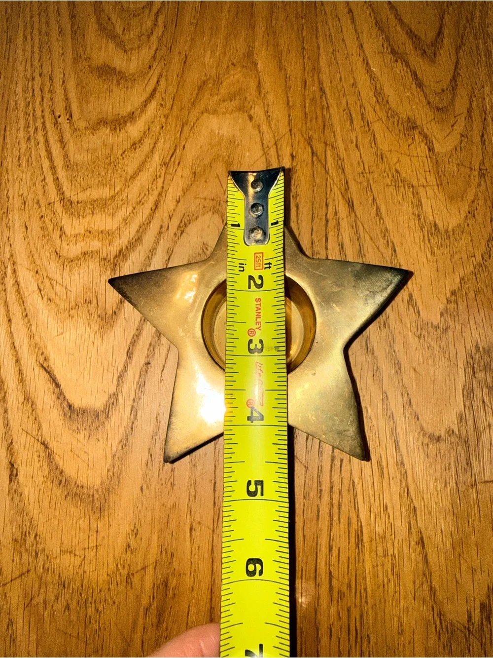Vintage Brass Star Shaped Tea Light Holder